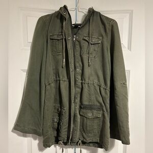 Olive Green Hooded Jacket